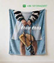 Miumiu Throw Blankets